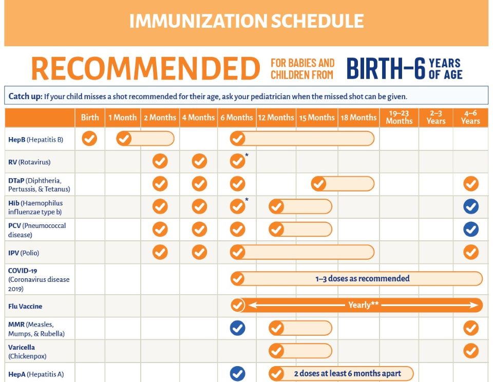 Immunization Schedule For Kids Vaccination Schedule Chapin Immunization Schedule For Kids Vaccination Schedule Chapin