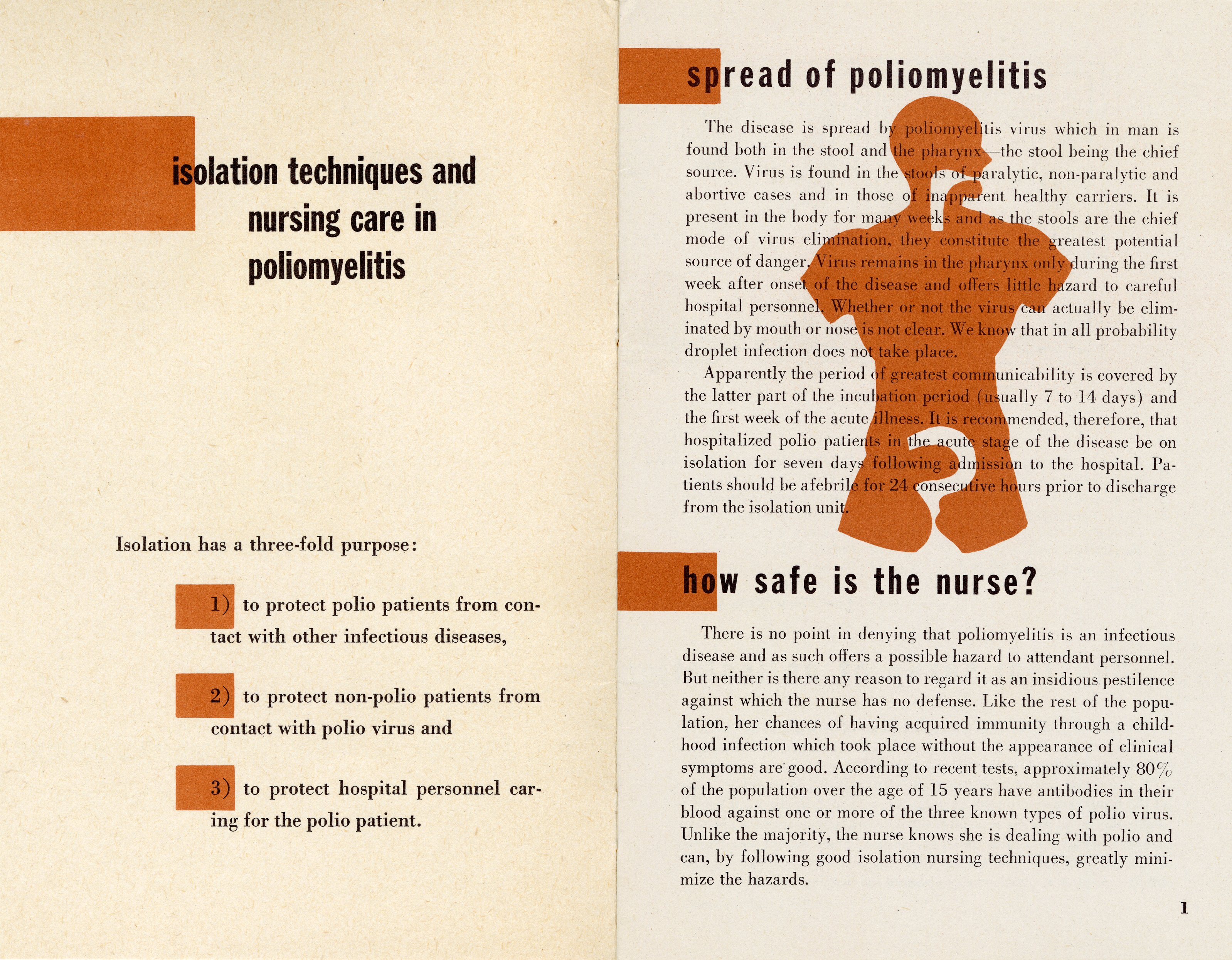 Interior Pages from Isolation Techniques and Nursing Care in Poliomyelitis